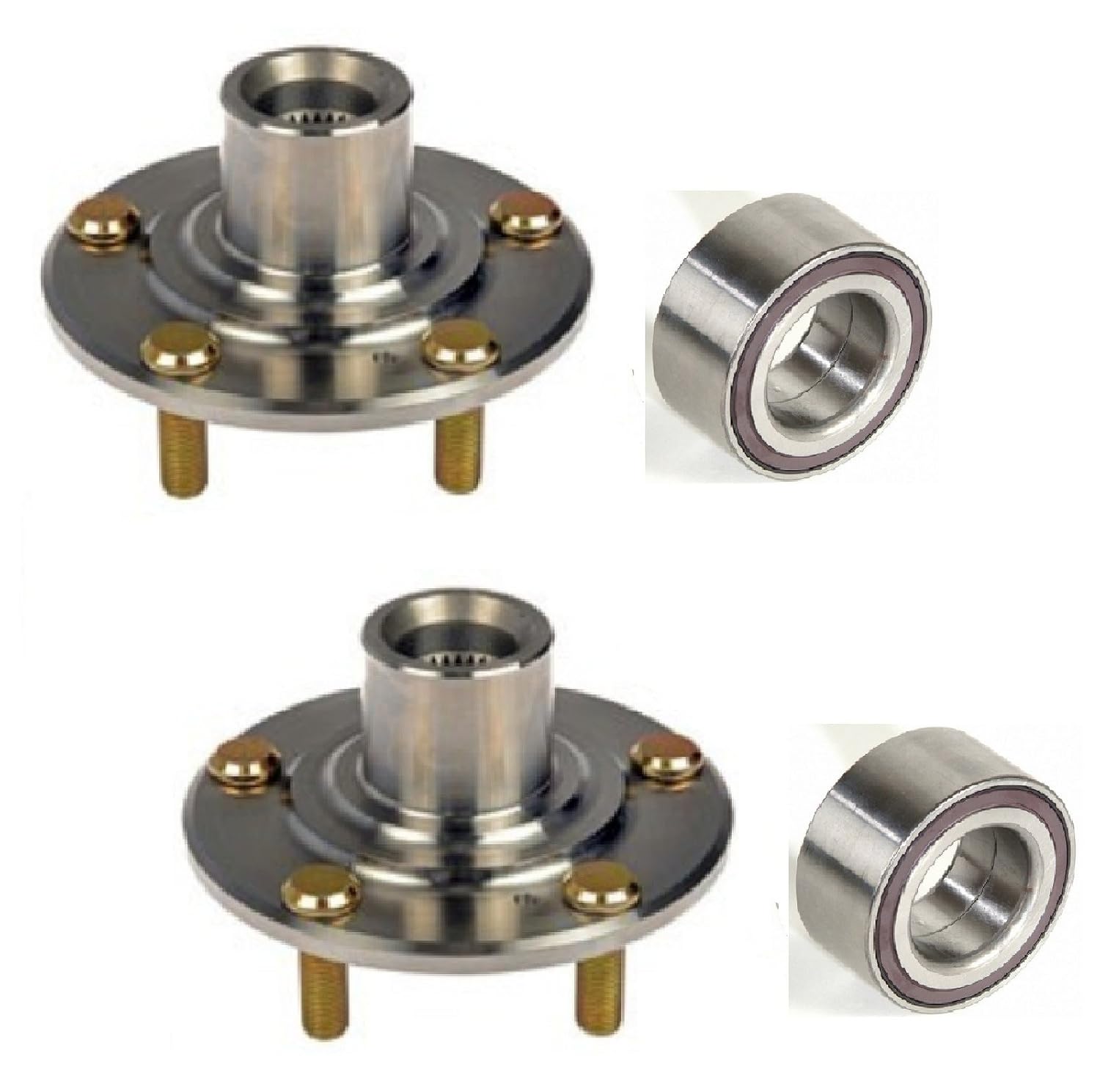 Amazon.com: PAIR Front Left And Right Wheel Hub And Bearing fit 2003 2004  2005 2006 2007 HONDA ACCORD (4 Cylinder Engine Manual Transmission, ...