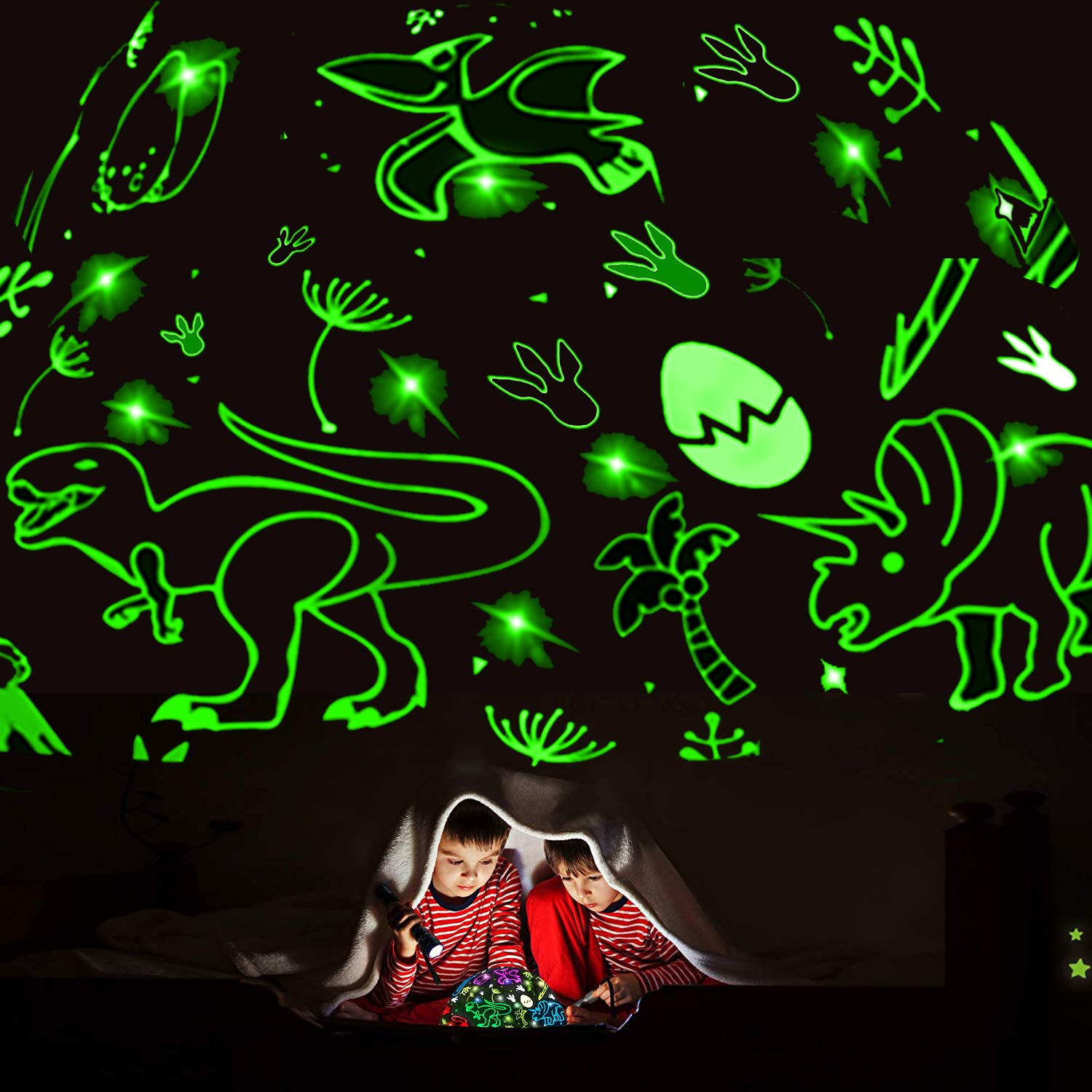 Dinosaur Toys for Kids 3-5,Dino Projection Kids Toys for 3-8 Year Olds Boys Dino Toys for Kids for 5-7, Dinosaur Night Light Christmas Stocking Stuffers Gifts for 6-10 Year Olds Dinosaur Toys for Boy