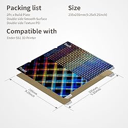 【2pcs with 3 Patterns】K1C Build Plate 235x235mm