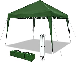 VOUNOT Pavillon Faltbar 3x3m Wasserdicht, Pop Up Faltpavillon, UV-Schutz 50+, Grün