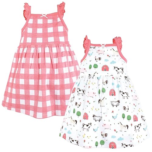Hudson Baby baby girls Hudson Infant Girl Cotton Dresses, Farm Animals, 0-3 Months Casual Dress, Farm Animals, Months US