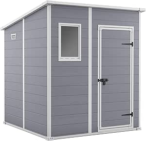 Keter 242787 - Caseta de jardín exterior Manor 6x6, Color gris: Amazon