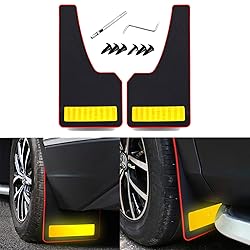 2 Pcs Car Mud Flaps Reflective Soft Rubber Splash