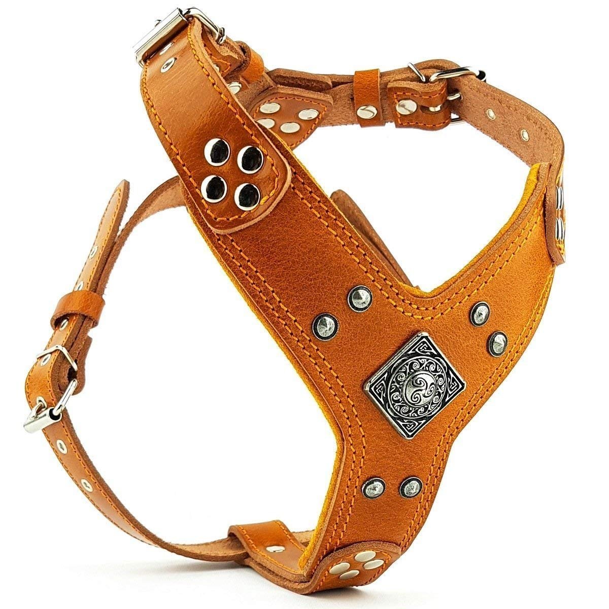 Bestia EROS leather dog harness. 100% leather. Durable & longlasting. Soft padded. Hand Made in Europe!