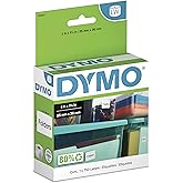 DYMO LW Book Spine Labels for LabelWriter Label Printers, White, 1'' x 1-1/2'', 1 roll of 750 (30347)