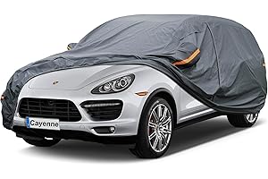 GUNHYI Premium Car Cover Custom Fit Porsche Cayenne (2002-2025), 16 Layers Heavy Duty Car Cover Waterproof All Weather with Zipper Door for Sun Rain Snow Dust Uv Protection