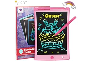 ORSEN Colorful 8.5 Inch LCD Writing Tablet for Kids, Electronic Sketch Drawing Pad Doodle Board, Toddler Easter Basket Stuffers Toys Activity Games Birthday Gifts for 3 4 5 6 7 8 Year Old Girls