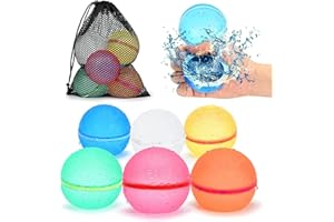 98K Reusable Water Balloons 12 Pcs with Mesh Bag, Pool Beach water Toys for Boys and Girls, Outdoor Summer Toys for Kids Ages