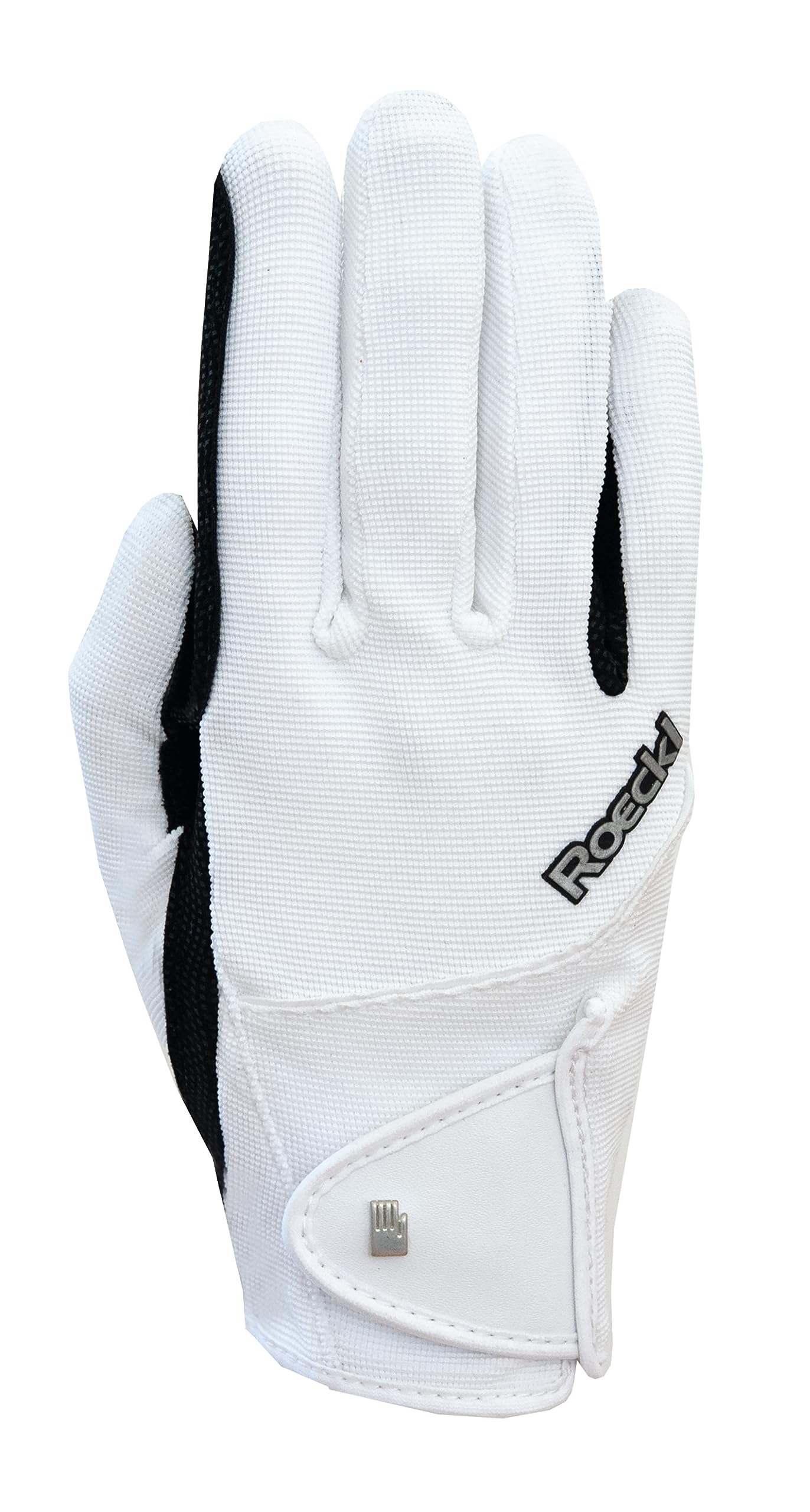 Roeckl Sports equestrian gloves MILANO, summer riding glove, white/black 10.5