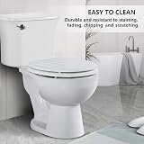 Angel Shield White Wooden Toilet Seat with Adjustable Hinges Soft Close Quick view 5