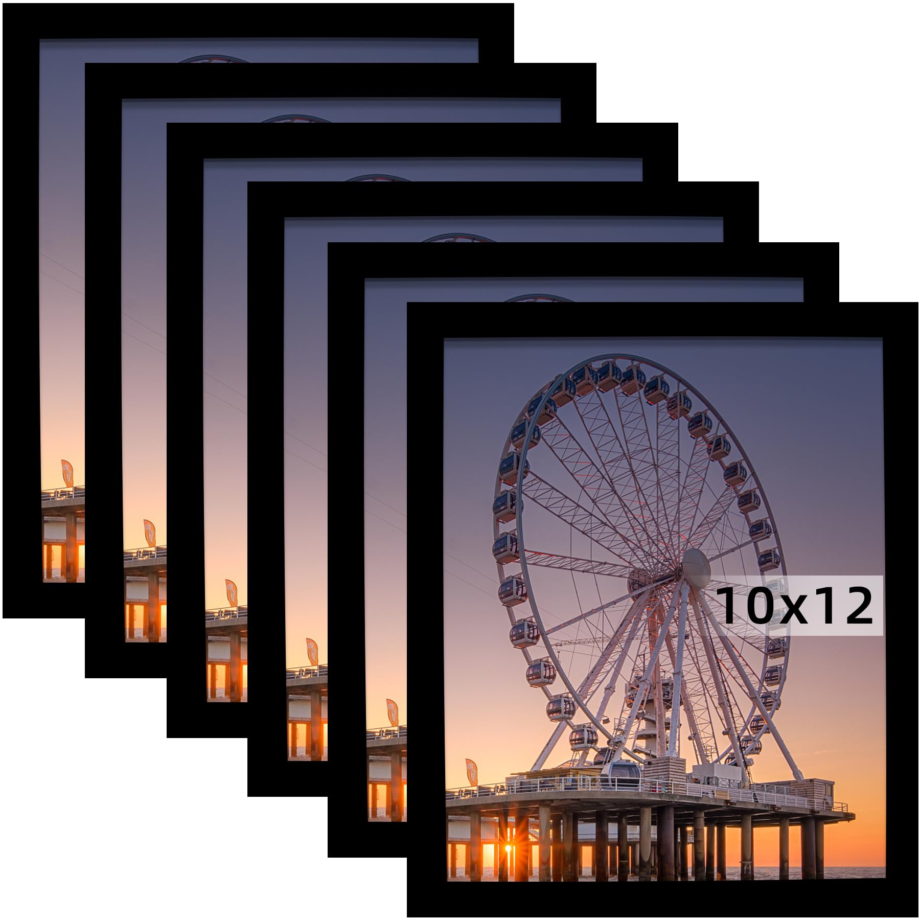 Photo 1 of BESCRCL 10x12 Picture Frame Black Set of 6, Photo Frames for Wall Mounting