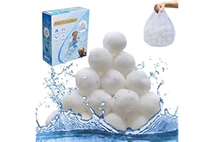 KBJALQ 1.5 Lbs Pool Filter Balls for Sand Filter,Reusable Eco-Friendly Sand Filter Balls Equals 50 lbs Pool Filter Sand (1.5 Lbs)