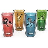 Tervis Disney Fundamentals Collection Made in USA Double Walled Insulated Tumbler Travel Cup Keeps Drinks Cold & Hot, 16oz - 4pk, Assorted