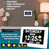 Véfaîî Upgraded Dementia Clock 2.0 7" with DST, 20 Reminders, SDR Sleep Trainer view 2