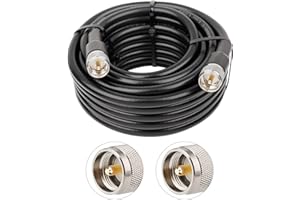 XRDS -RF KMR 400 UHF Coax Cable - 50ft PL-259 UHF Male Coax Jumper - Low Loss 50 ohm Cable for HAM & CB Radio, SWR Meter, Antenna Analyzer, Dummy Load
