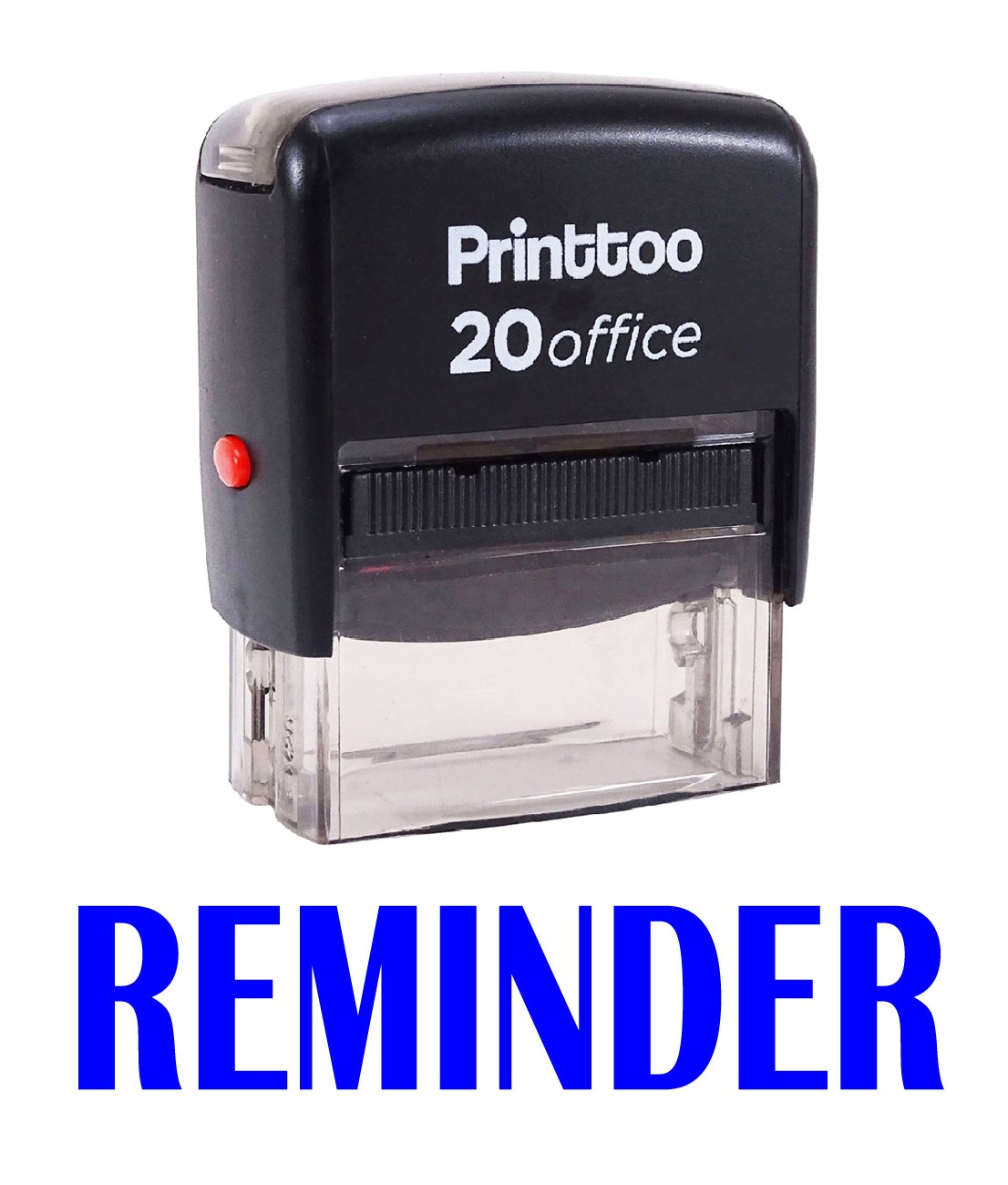 Printtoo Self Inking Rubber Stamp Office Stationary Reminder Custom Stamp-Blue