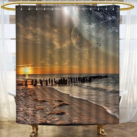 Amapark Water Repellent Fabric Shower Curtain Or Liner Magical