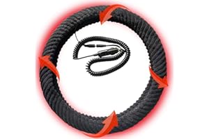 ZADIN Heated Steering Wheel Cover,12V Car Plug, Universal Fit 14.5-15 inches, Auto Steering Wheel Black Protector Cover with Heater, Premium Quality