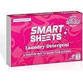 Pink Formula SmartSheets Laundry Detergent Sheets — Fragrance Free, Made with Himalayan Pink Salt, 36 Sheets | Up to 72 loads, Plant-Based Ingredients, Tough On Stains & Gentle On Skin