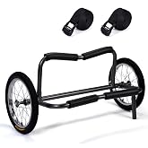 Morohope Kayak Beach Cart, SUP Cart,Width Adjustable Universal Canoe Dolly Heavy Duty Kayak Trolley with 16" Wheels, Sturdy 300 LBS Weight Capacity