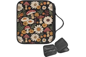 Fuojuvelie Crochet Bag Organizer Mushroom Crochet Hook Case Convenient Knitting Needle Organizer for Various Knitting Accessories and Needles Easy to Carry (No Accessories Included)