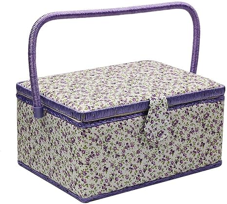 Amazon D D 裁縫箱 縫製バスケット ソーイングボックス 花柄 収納ケース 携帯用 家庭用 小物入れ ミシン糸 針 はさみボックス 大容量 持ち運びやすい 多用途 Diy 手芸 用品 道具箱 取っ手付き母の日のプレゼント30 5 23 16cm 裁縫箱 収納 通販