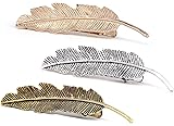 Romp Fashion Multicolour Alloy Metal Feather Leaf Design Hair Pin Clip for Women