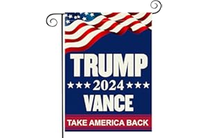 LIKENY Trump Vance 2024 Flag 12x18 Inch Vertical Double Sided Patriotic USA Flag,Trump Merchandise 2024 Trump Yard Sign Garden Flag Take America Back President Election Flag Yard Outdoor Lawn Decoration