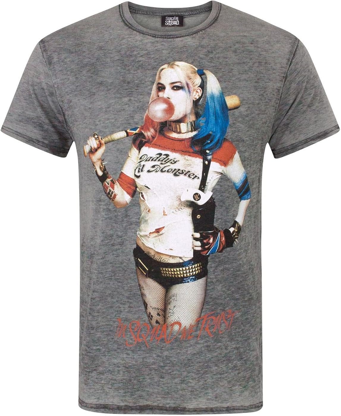 Suicide Squad Harley Quinn Men's Burn Out TShirt (XXL) Amazon.co.uk