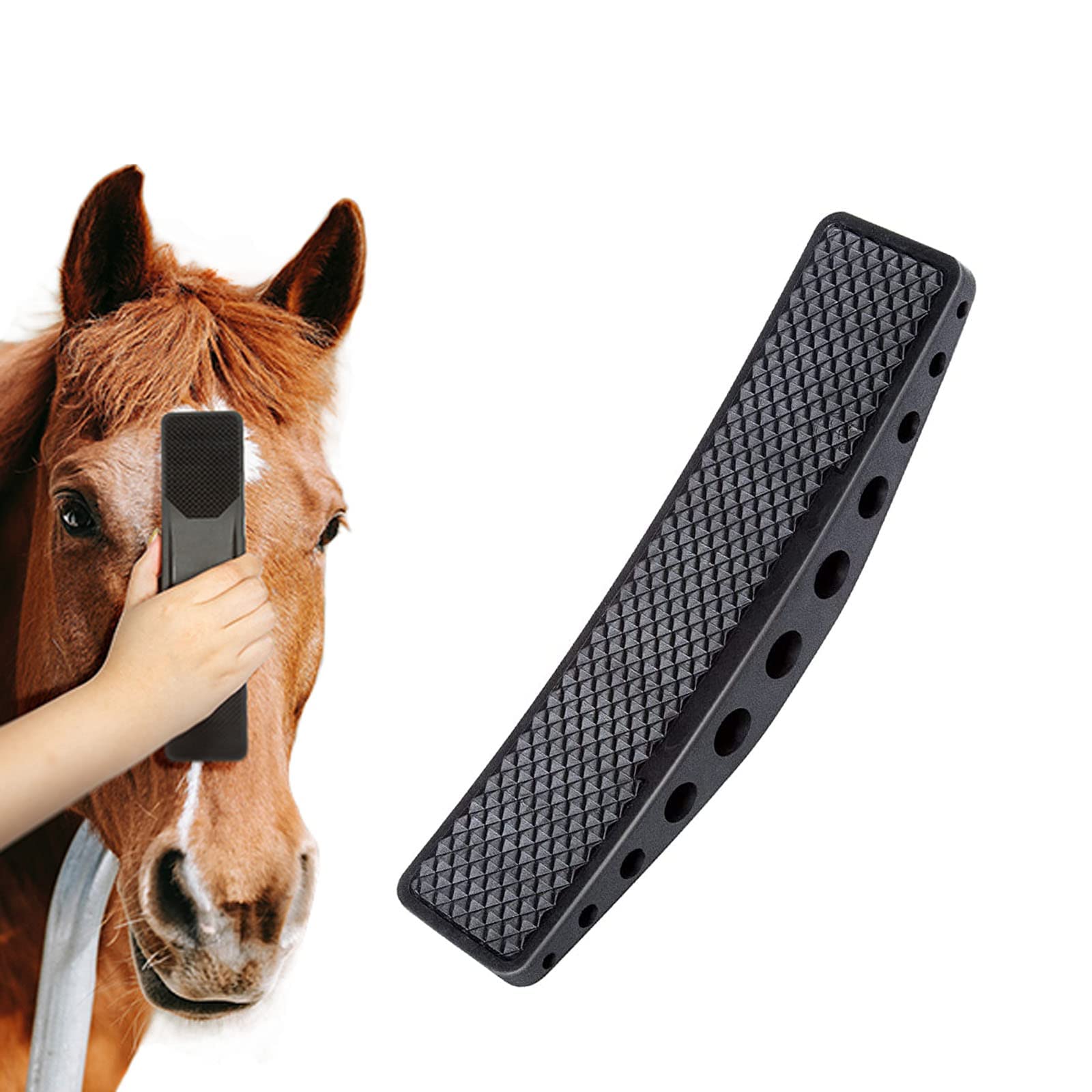 DHinkyoung Horse Massage Comb,6-in-1 Horses Hair Brush,TPR Horse Grooming Brushes, Pet Root Brush for Horses Dogs and Cats Grooming Shedding