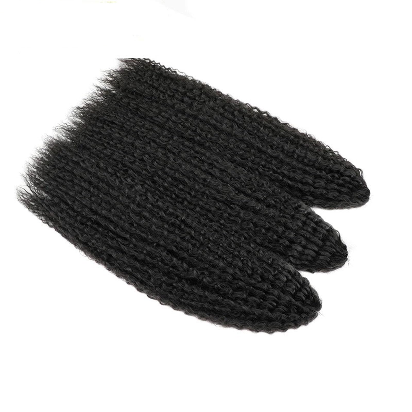 Aiokrtse Brazilian Braids Curly Crochet Hair Brazilian Curly Synthetic Braiding Hair Extensions Boho Braids Deep Water Wave Synthetic Crochet Hair 28 inches Pack of 5 (Total 600 Grams #1B Colour)
