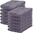 Lovely Care 12 Pack Muslin Burp Cloths 100% Cotton Muslin Cloths Large 20''x10'' Extra Soft and Absorbent Baby Burping Cloth - Grey