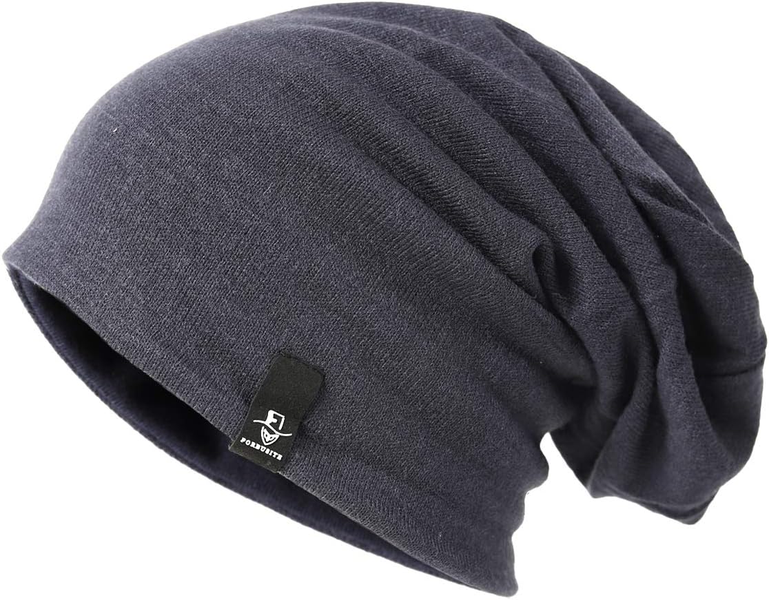 Ruphedy Men Slouch Beanie Knit Oversized Skull Cap Winter Summer Hat N010