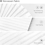 Maritown Temporary No Drill Blinds 60x150cm White 2 Clips view 2