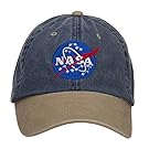 E4hats NASA Insignia Embroidered Washed Two Tone Cap