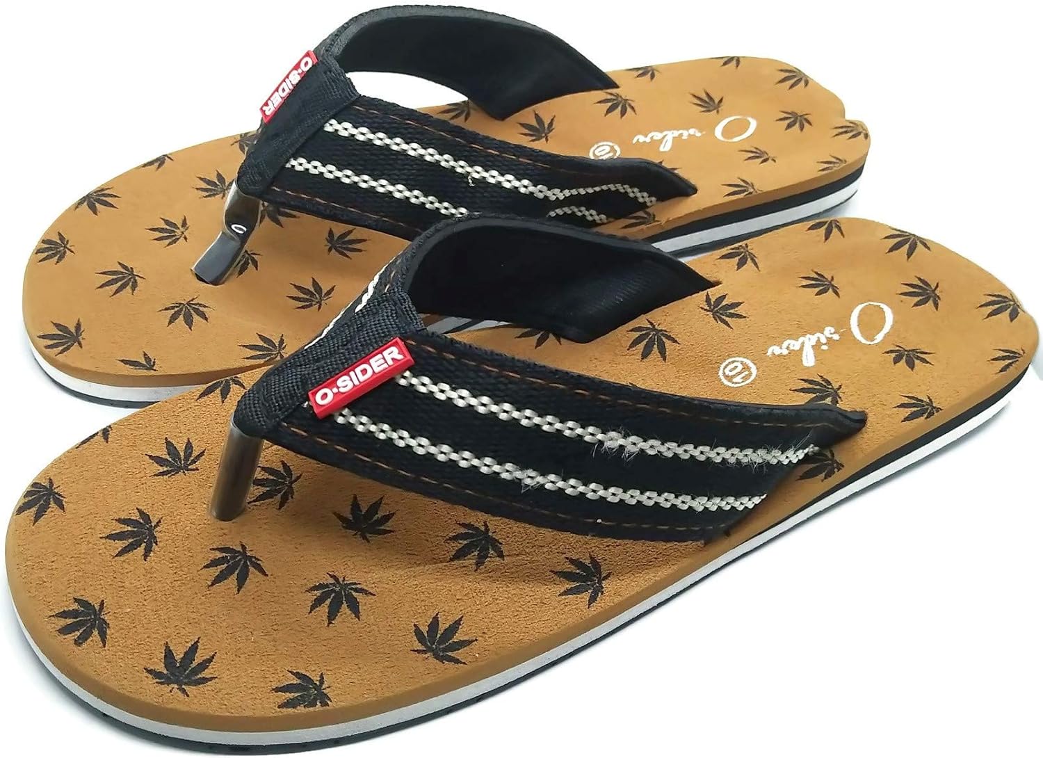 light brown flip flops