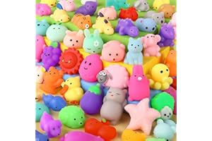 FLY2SKY 45Pcs Mochi Squishy Toys Mini Squishies Kawaii Animal Squishies Party Favors for Kids Cat Panda Unicorn Squishy Novelty Stress Relief Toys Birthday Gifts Goody Bags Class Prizes Pinata Fillers