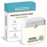 Cruise Cabin Magnetic Night Light with Motion Sensor USB Rechargeable – LED Motion Sensor Light – Warm White – for Carnival,