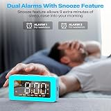 AFEXOA Alarm Clock for Kids Digital Clock with 8 RGB Night Lights view 6
