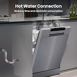 Hisense HS523E15XUK Slimline Dishwasher 10 Place Free Standing Stainless Steel view 8