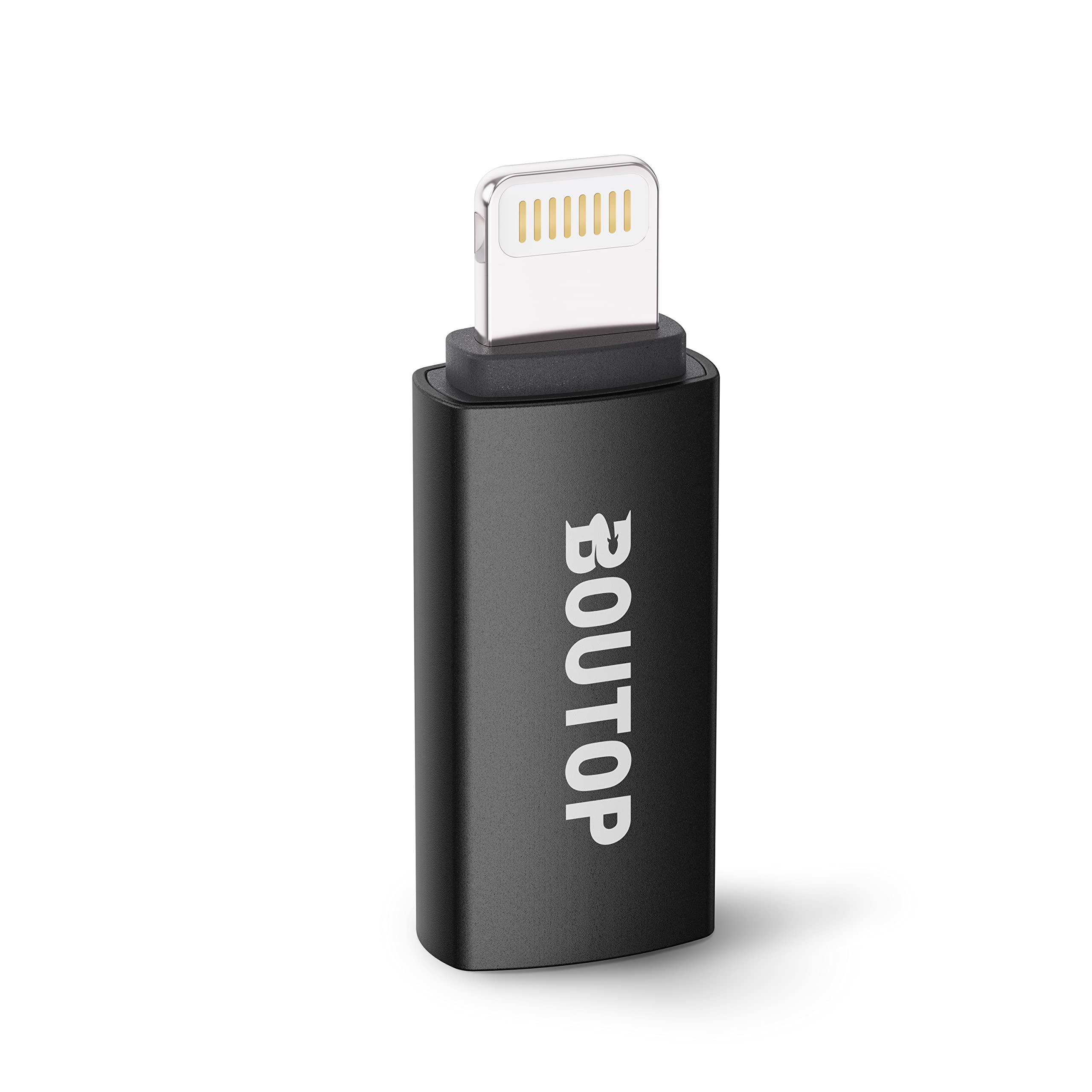 Photo 1 of [Apple MFi Certified] USB C to Lightning Adapter Support 18W PD Fast Charging Compatible with iPhone iPad iPod (1 Pack Black)