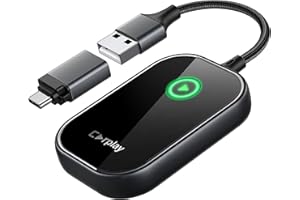 YILUTONG Wireless CarPlay Adapter for Apple iPhone, Converts Wired to Wireless CarPlay Dongle, Plug & Play Auto Connect fits for Cars from 2015 & iOS 10+