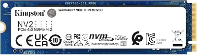 Kingston NV2 4TB NVMe PCIe 4.0 SSD M.2 2280 Internal Drive SNV2S/4000G
