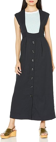 Amazon Co Jp ファーファー ノースリフロントボタンワンピース Rwfo32 レディース Nvy 日本 F Free サイズ 服 ファッション小物