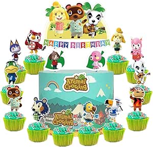 Amazon.com: 28 Toppers for Animal Crossing Cake Topper Cupcake Toppers