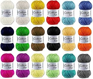 Gründl Cotton Fun Häkelgarn SET Bunt Mix Mischung (10x50 Gr.)