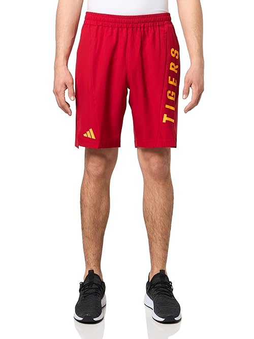 adidas Men's D4T Woven Grambling State Universtiy Shorts, Team Power Red/Team Collegiate Gold/Grambling State Universtiy, X-Small/9" Inseam