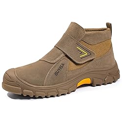 GLANOUDUN Welding Boots for Men Slip on Work Boots