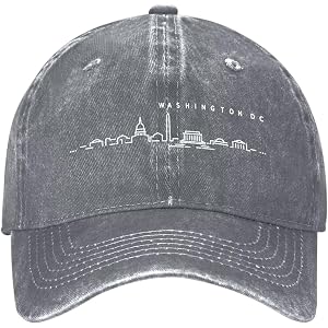 International Cities Hat Vintage Washed Cotton Baseball Cap for Men Women