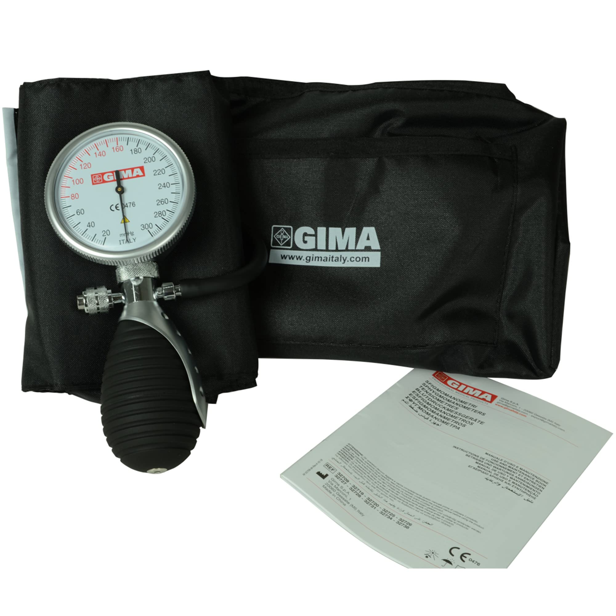 Boston Sphygmomanometer, professional blood pressure meter, black cuff and pouch